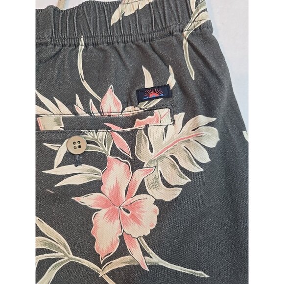 Mens Faherty tropical print drawstring shorts pockets 6.5 inseam Size XL New - Picture 5 of 16